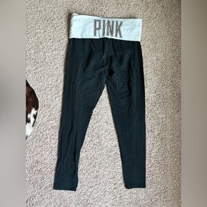 PINK Victoria's Secret Black and Gray Leggings